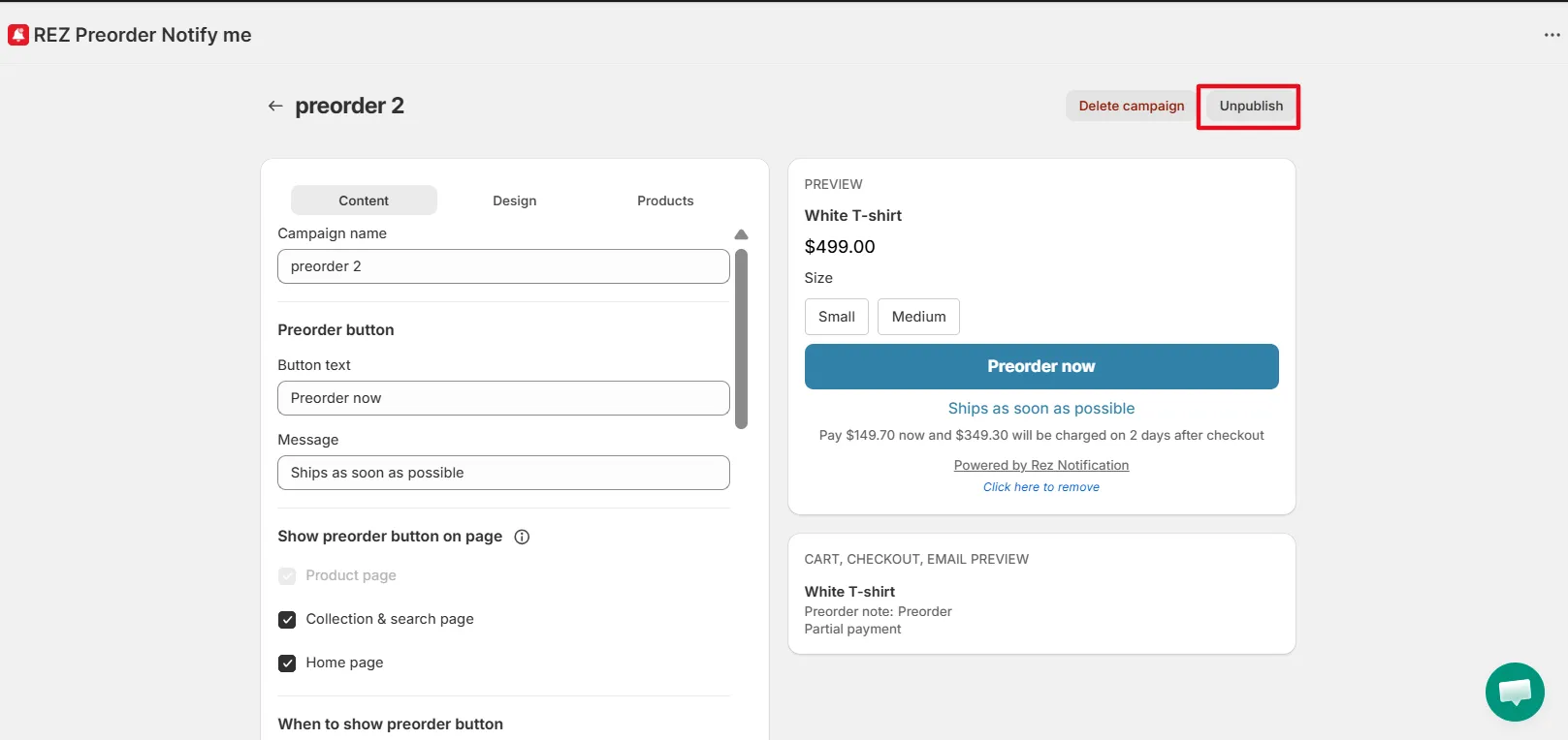 Screenshot: Click Publish again