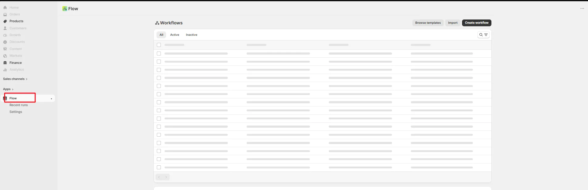 Screenshot: Open Shopify Flow (Native Shopify app and is free to install at )