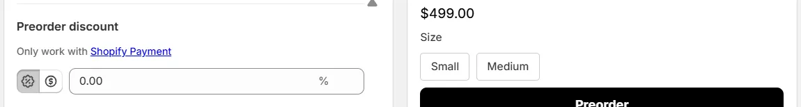 Screenshot: Shopify Payments required